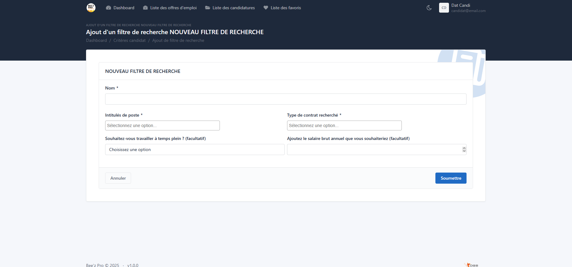 Création d'un SaaS pour une agence d'intérim