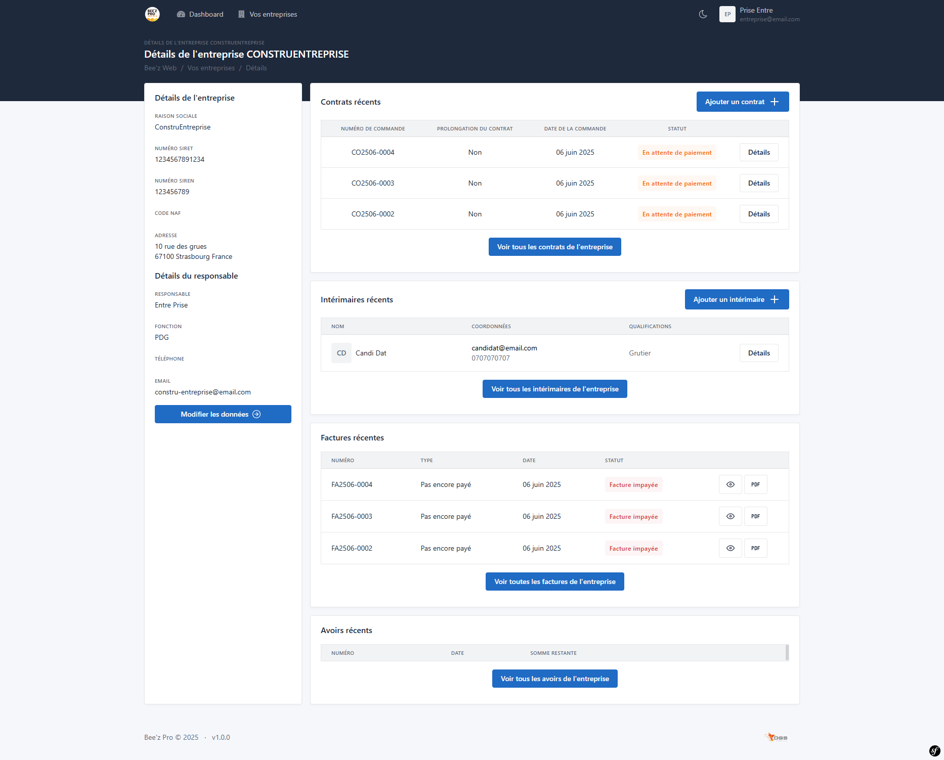 Création d'un SaaS de gestion et signature de contrats en ligne