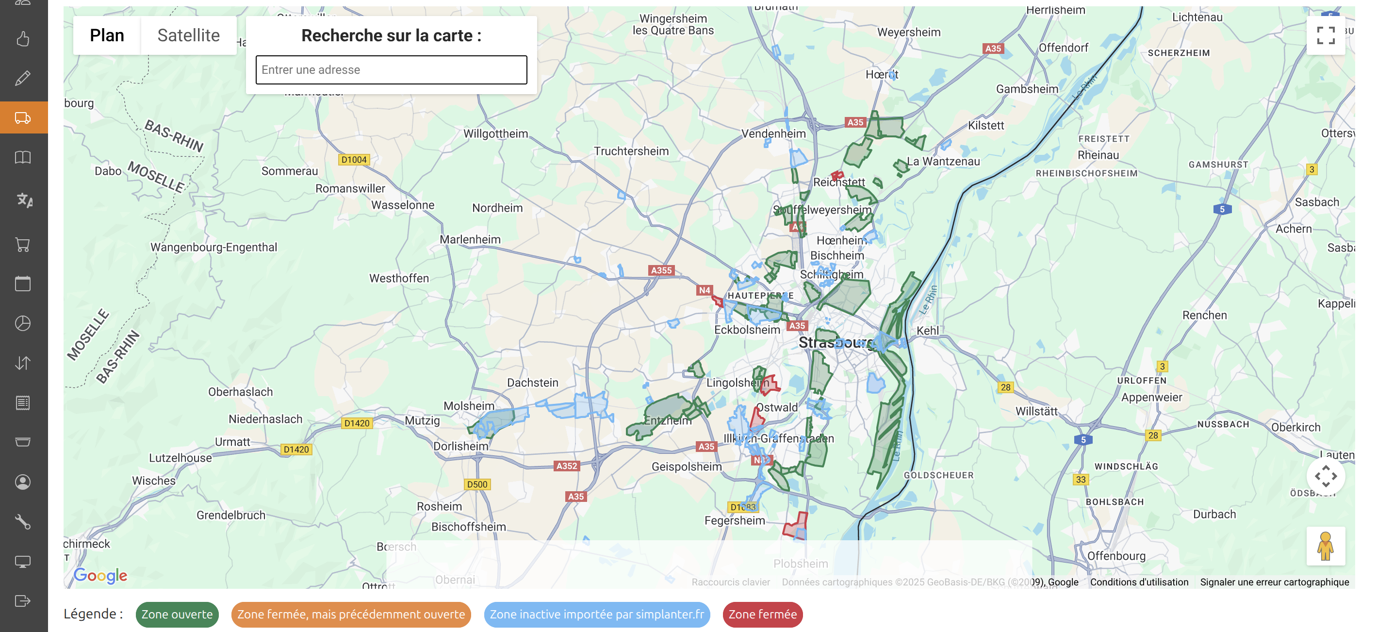 Création d'un système complexe de gestion de ZAE et leurs entreprises
